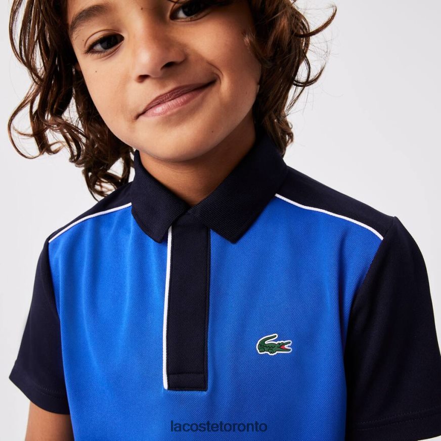 Clothing Lacoste SPORT Ultra-Dry Pique Polo Navy Blue/Blue Kids Z60BPR3162