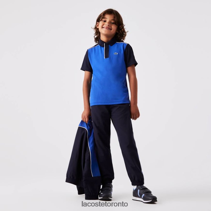 Clothing Lacoste SPORT Ultra-Dry Pique Polo Navy Blue/Blue Kids Z60BPR3162