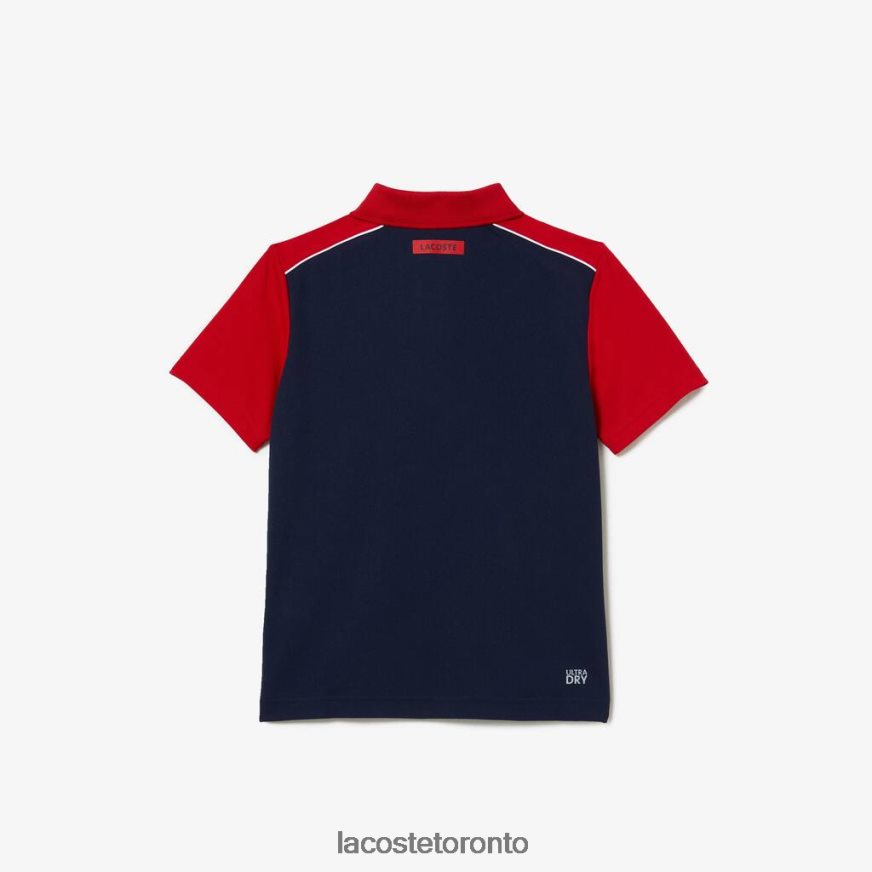 Clothing Lacoste SPORT Ultra-Dry Pique Polo Red/Navy Blue Kids Z60BPR3163