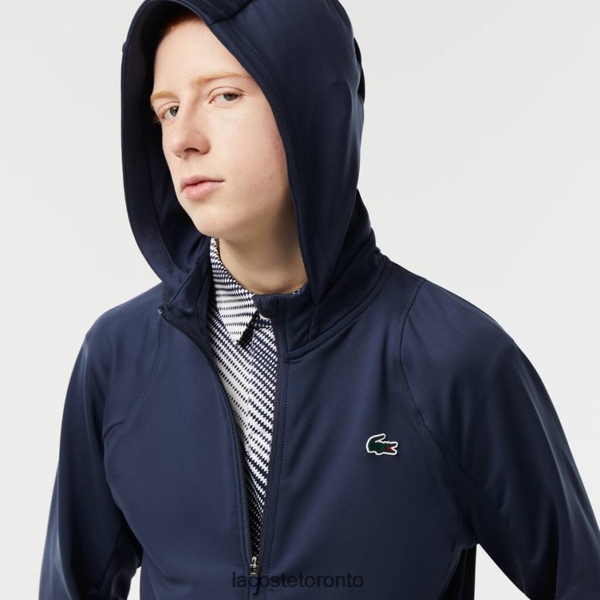 Clothing Lacoste SPORT Zipped High-Neck Hooded Sweatshirt Blue Men Z60BPR335