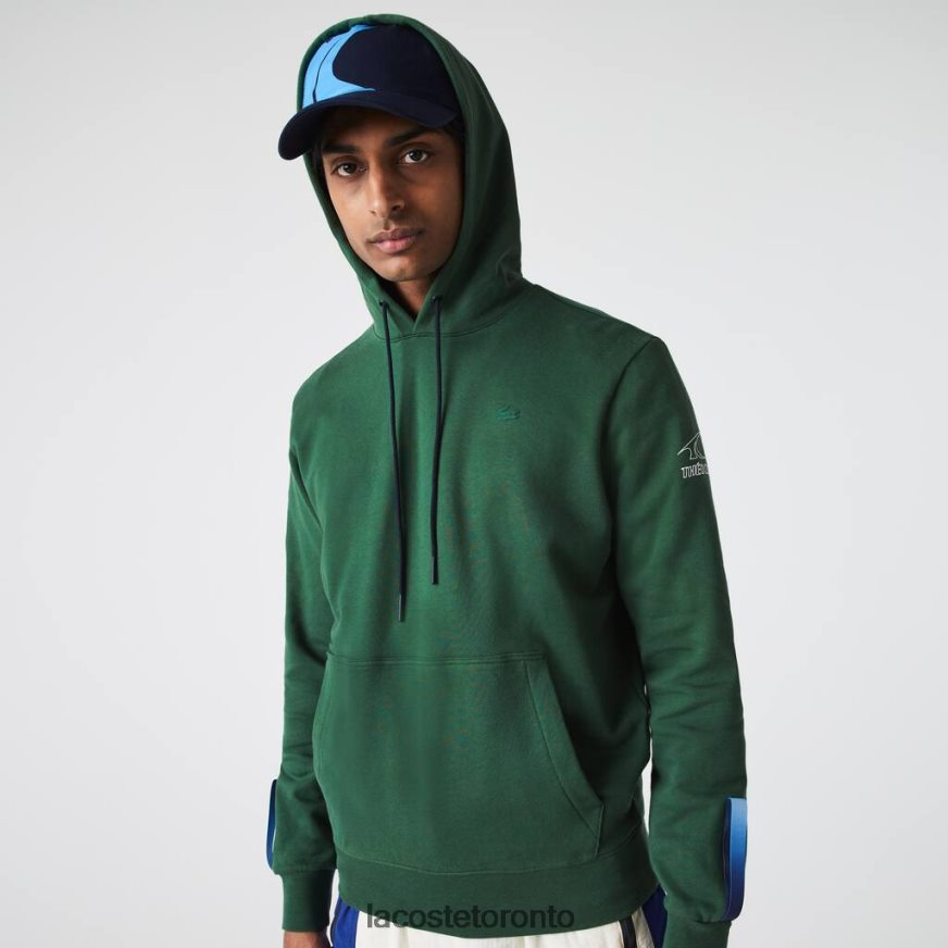 Clothing Lacoste SPORT x Theo Curin Organic Cotton Hoodie Green/Navy Blue Unisex Z60BPR1123