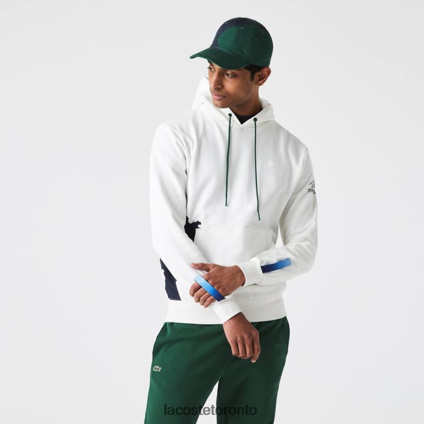 Clothing Lacoste SPORT x Theo Curin Organic Cotton Hoodie White/Navy Blue/Green Unisex Z60BPR1124