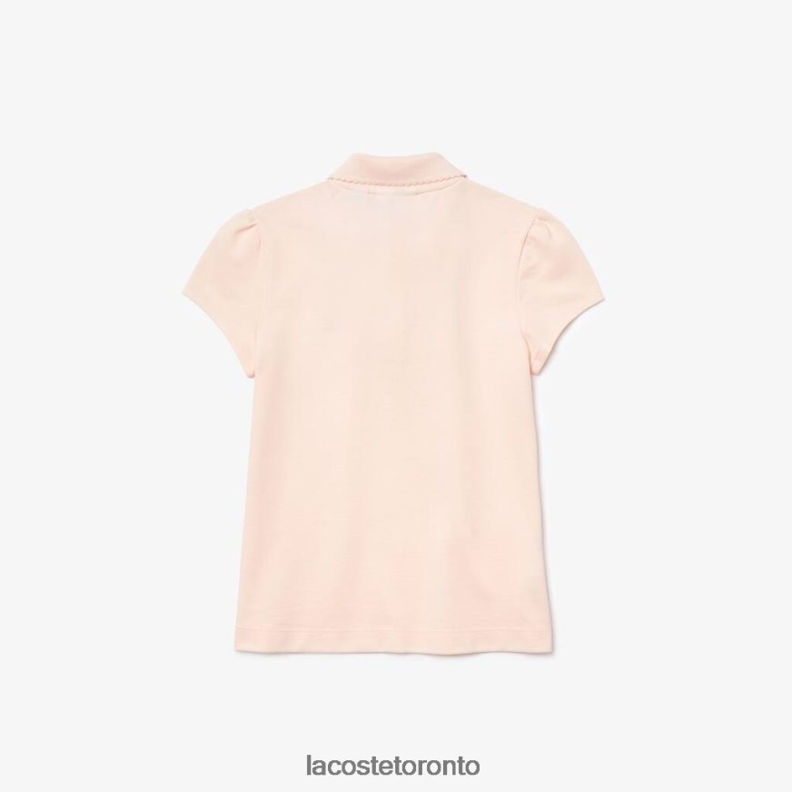 Clothing Lacoste Scalloped Collar Mini Pique Polo Light Pink Kids Z60BPR3127