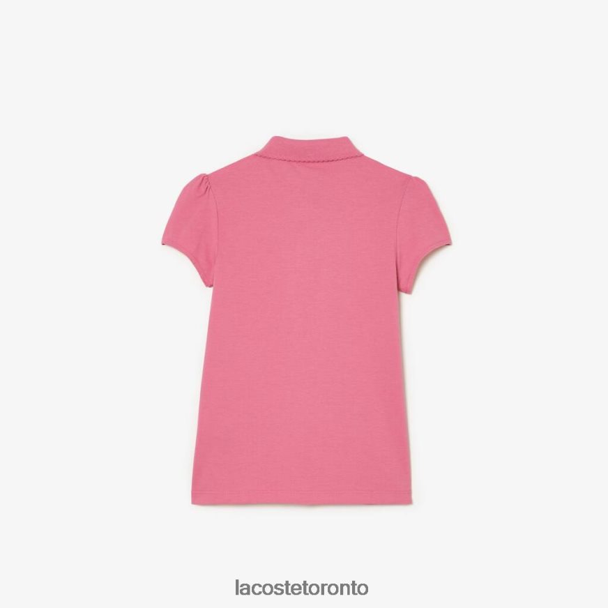 Clothing Lacoste Scalloped Collar Mini Pique Polo Pink Kids Z60BPR3037