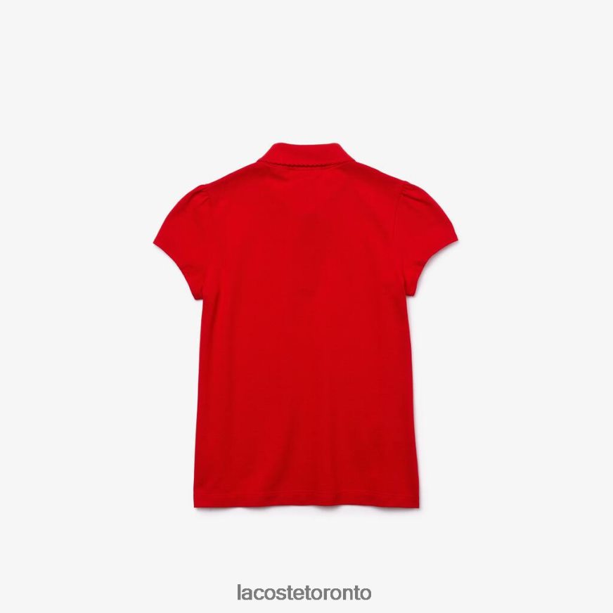 Clothing Lacoste Scalloped Collar Mini Pique Polo Red Kids Z60BPR2948