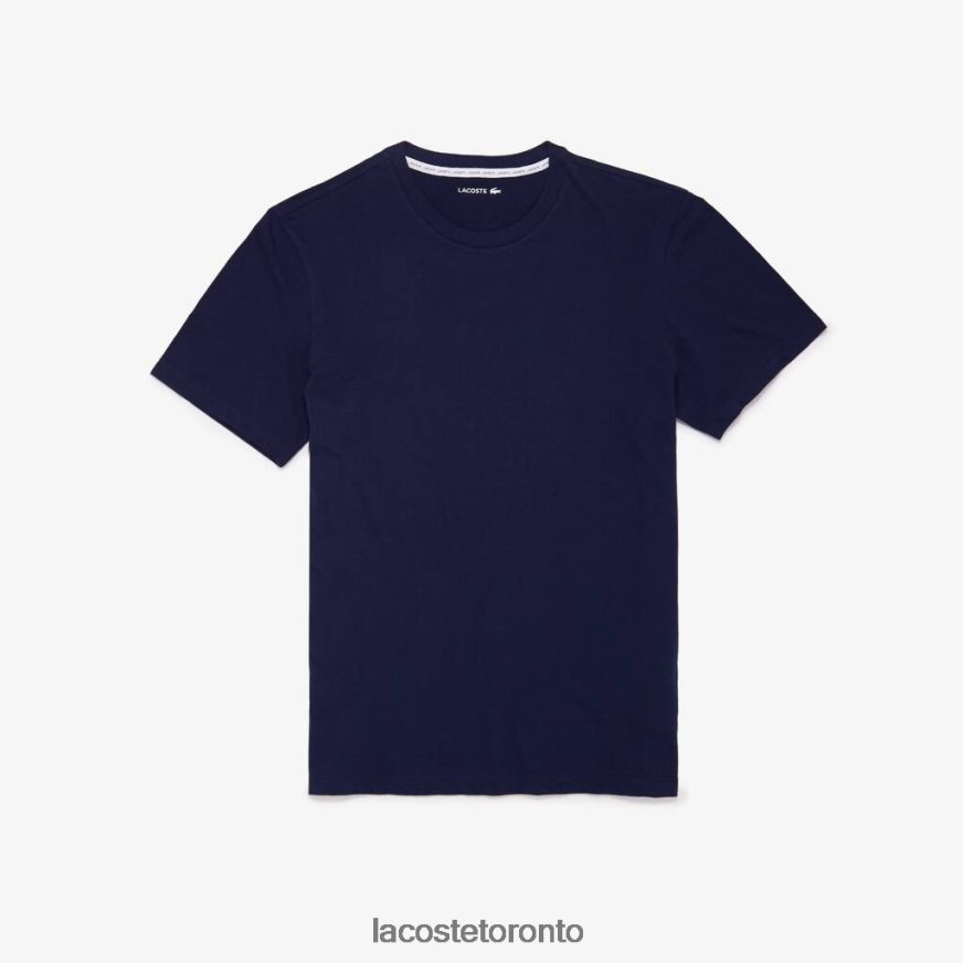 Clothing Lacoste Short Sleeve Lounge T-Shirt Navy Blue Men Z60BPR1384