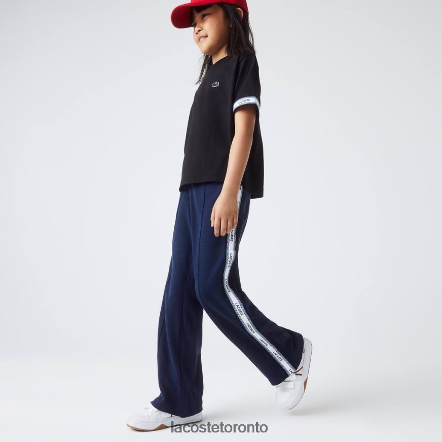 Clothing Lacoste Side Bands Oversized Pants Navy Blue Kids Z60BPR3289