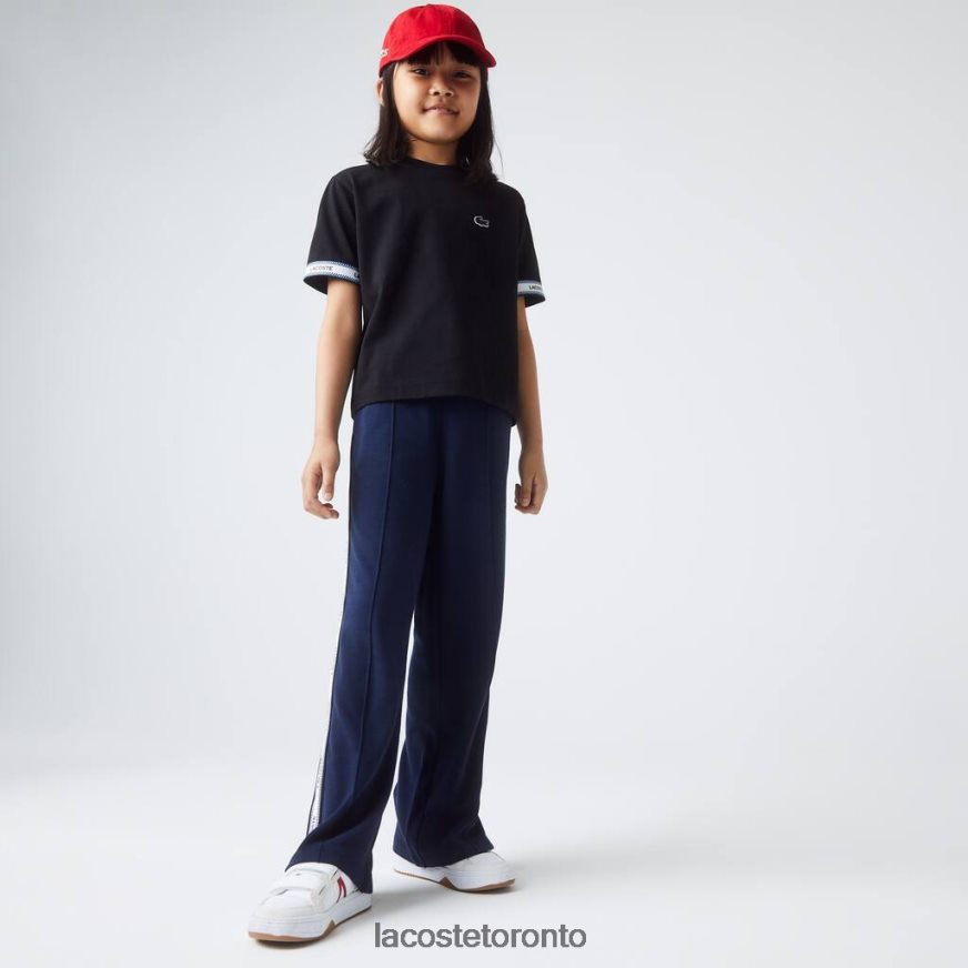 Clothing Lacoste Side Bands Oversized Pants Navy Blue Kids Z60BPR3289