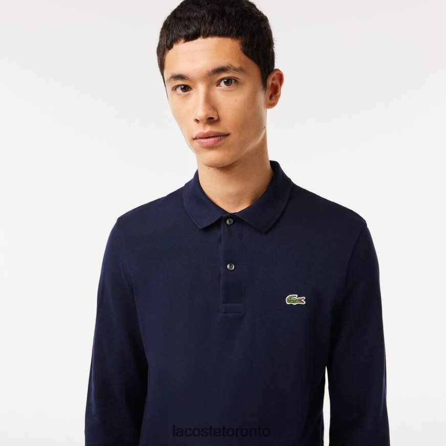 Clothing Lacoste Slim Fit Petit Pique Polo Navy Blue Men Z60BPR687