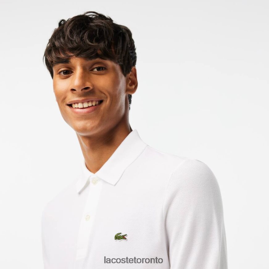 Clothing Lacoste Slim Fit Petit Pique Polo White Men Z60BPR686