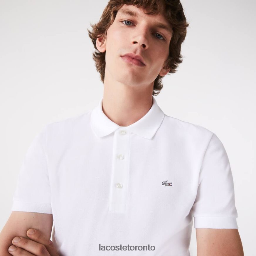 Clothing Lacoste Slim Fit Petit Pique Stretch Polo White Men Z60BPR564