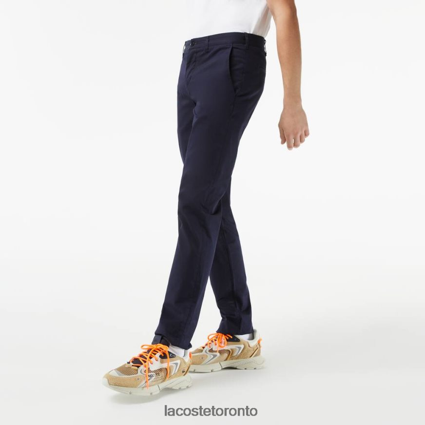 Clothing Lacoste Slim Fit Stretch Cotton Chinos Navy Blue Men Z60BPR500