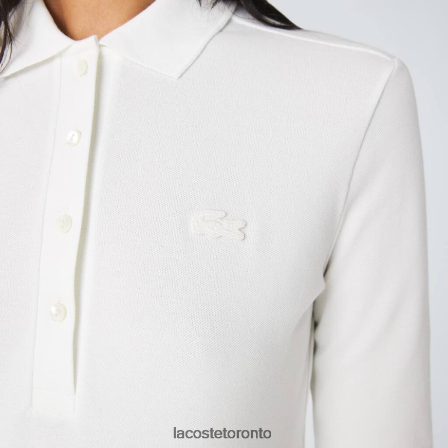 Clothing Lacoste Slim Fit Stretch Pique Polo White Women Z60BPR2480