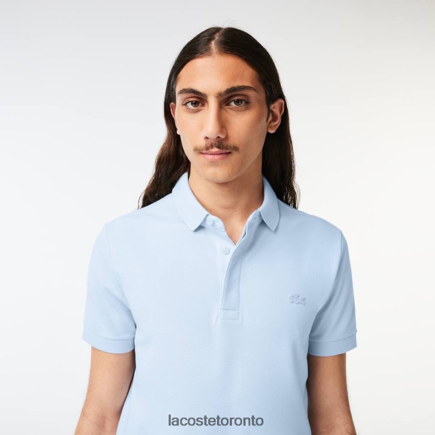 Clothing Lacoste Smart Paris Stretch Cotton Pique Polo Light Blue Men Z60BPR632