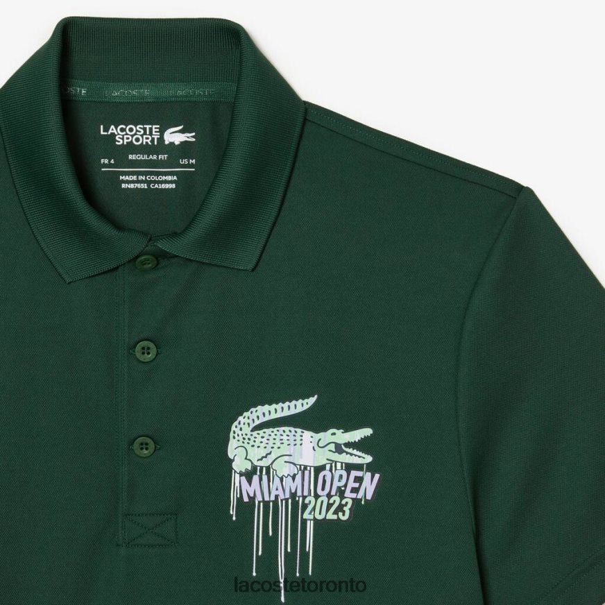 Clothing Lacoste Sport Miami Open Edition Pique Polo Green Unisex Z60BPR206