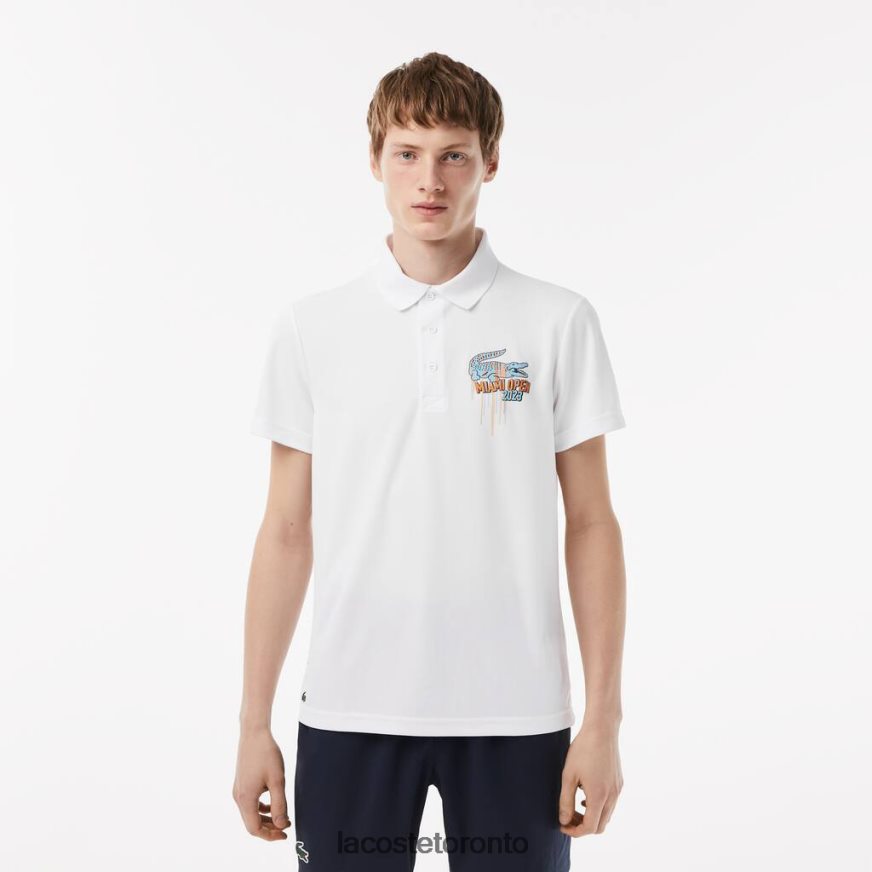 Clothing Lacoste Sport Miami Open Edition Pique Polo White Unisex Z60BPR205