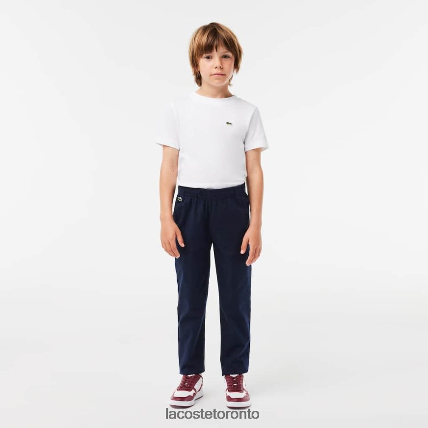 Clothing Lacoste Stretch Cotton Gabardine Chinos Navy Blue Kids Z60BPR3269