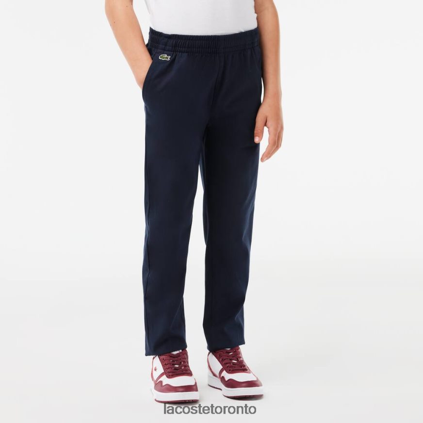 Clothing Lacoste Stretch Cotton Gabardine Chinos Navy Blue Kids Z60BPR3269