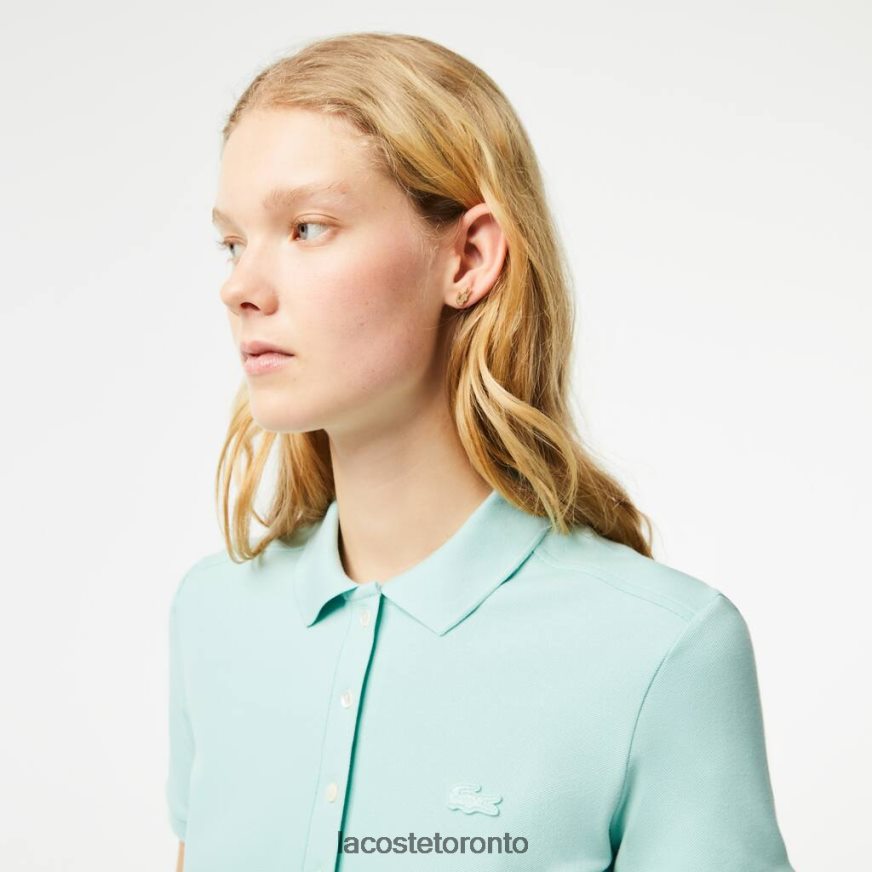 Clothing Lacoste Stretch Cotton Pique Polo Dress Mint Women Z60BPR2368