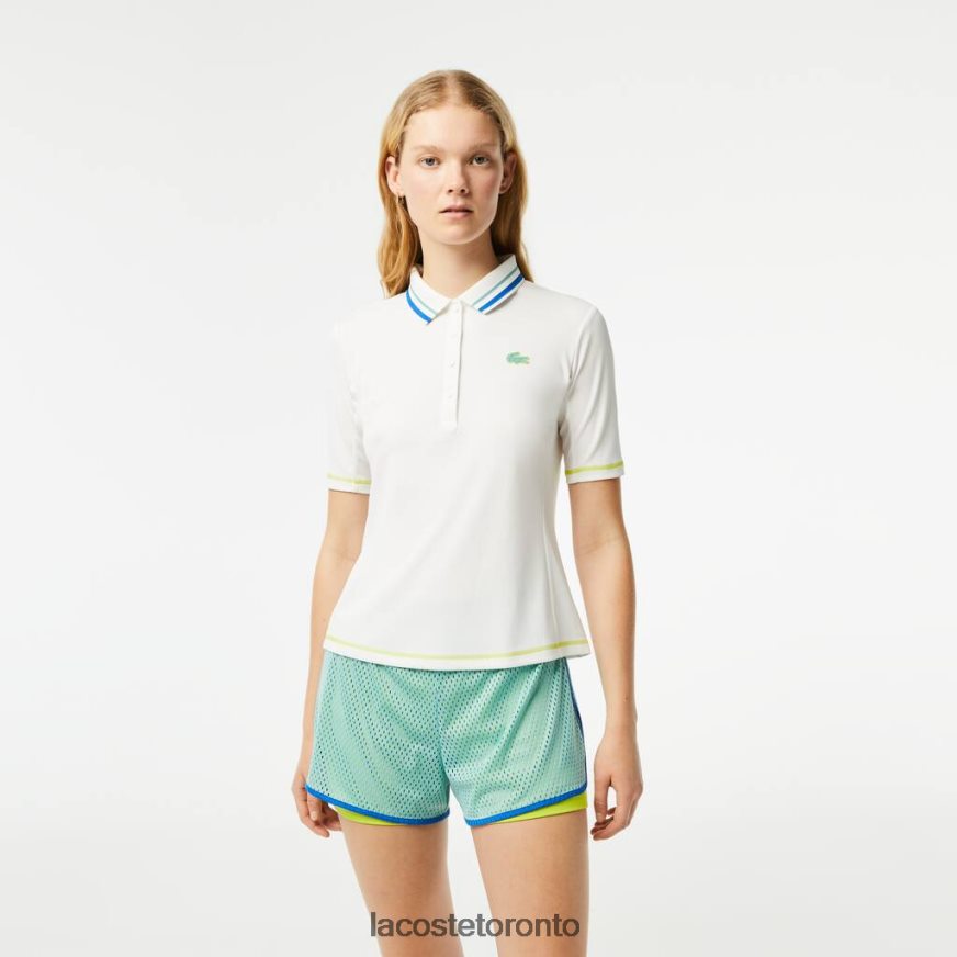 Clothing Lacoste Tennis Ultra-Dry Pique Polo White Women Z60BPR2366