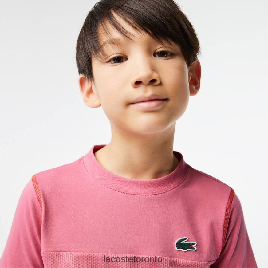 Clothing Lacoste Tennis x Daniil Medvedev Jersey T-Shirt Pink/Red/Blue Kids Z60BPR3004