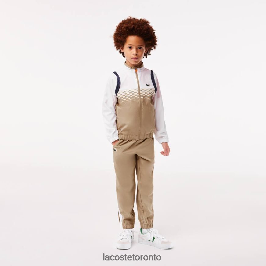 Clothing Lacoste Tennis x Daniil Medvedev Jogger Set White/Beige/White/Blue/Orange Kids Z60BPR3042