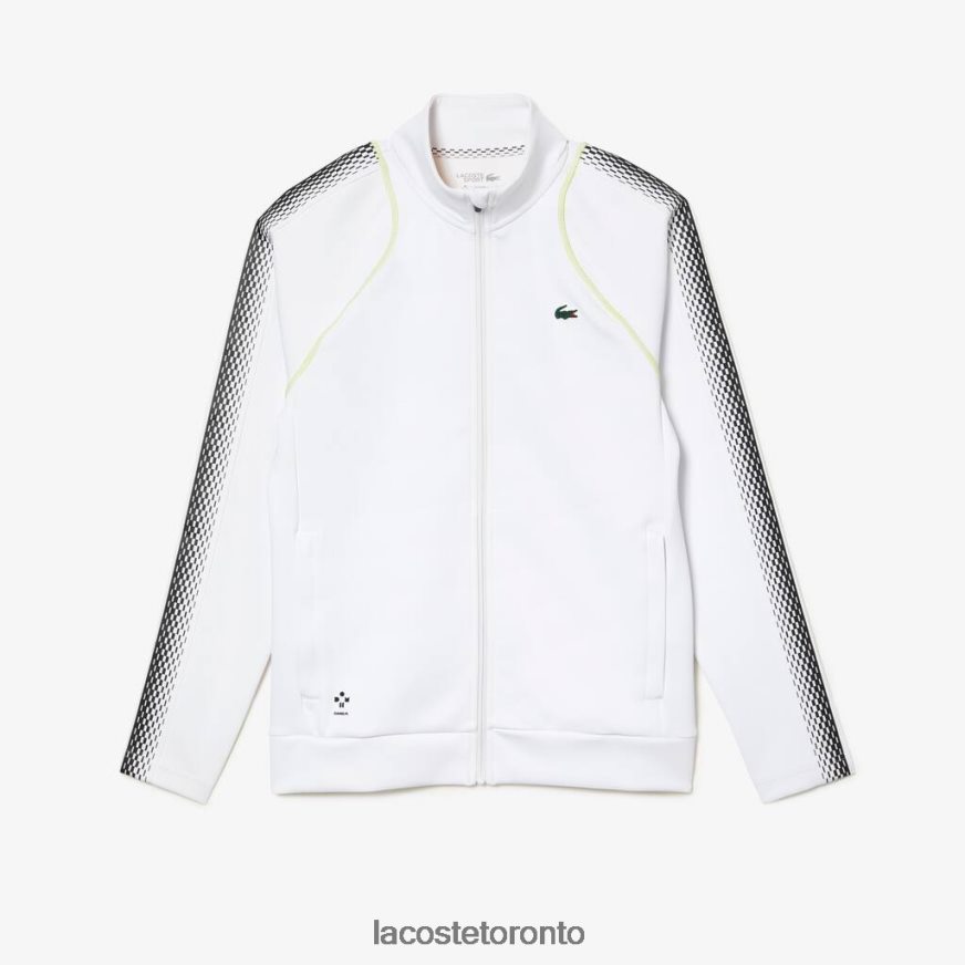 Clothing Lacoste Tennis x Daniil Medvedev Zipped Sweatshirt White/Yellow Men Z60BPR311