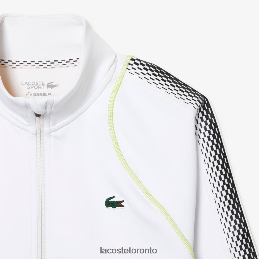 Clothing Lacoste Tennis x Daniil Medvedev Zipped Sweatshirt White/Yellow Men Z60BPR311