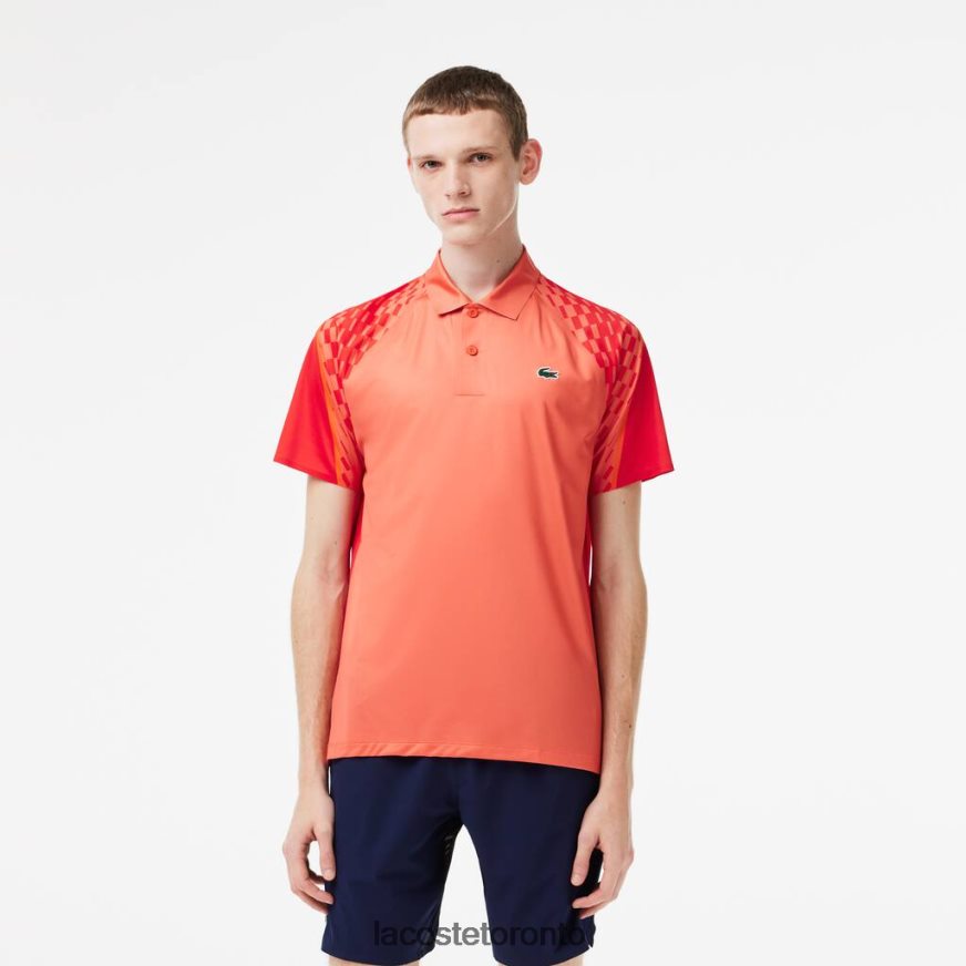 Clothing Lacoste Tennis x Novak Djokovic Tricolor Polo Orange/Red Men Z60BPR236