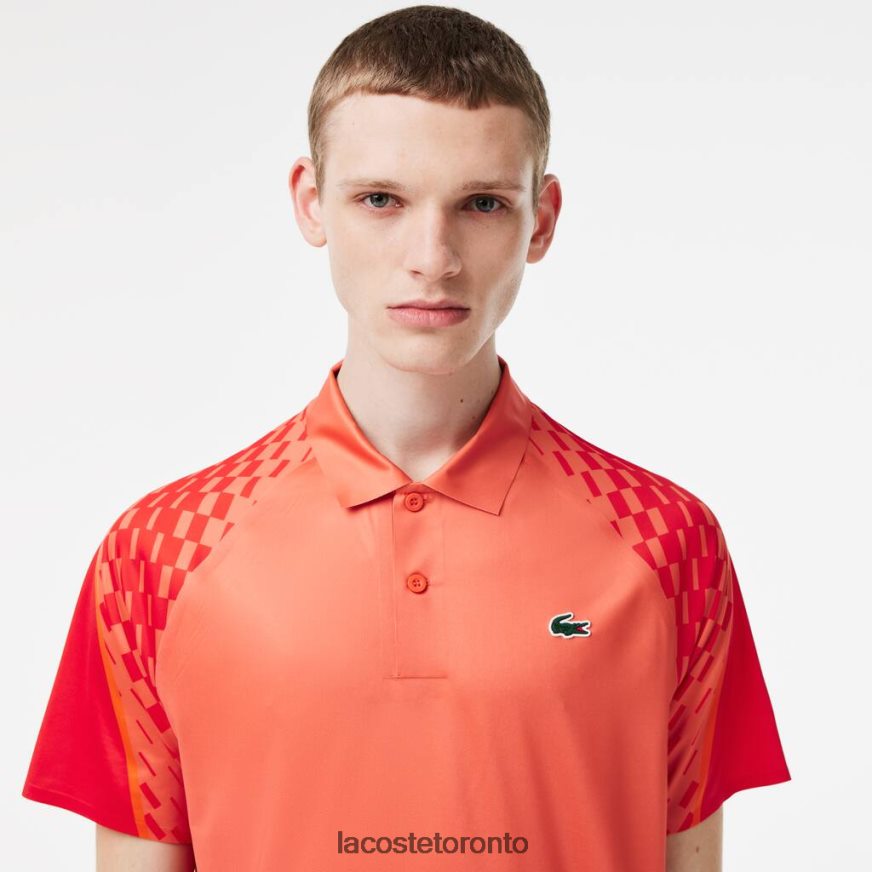 Clothing Lacoste Tennis x Novak Djokovic Tricolor Polo Orange/Red Men Z60BPR236