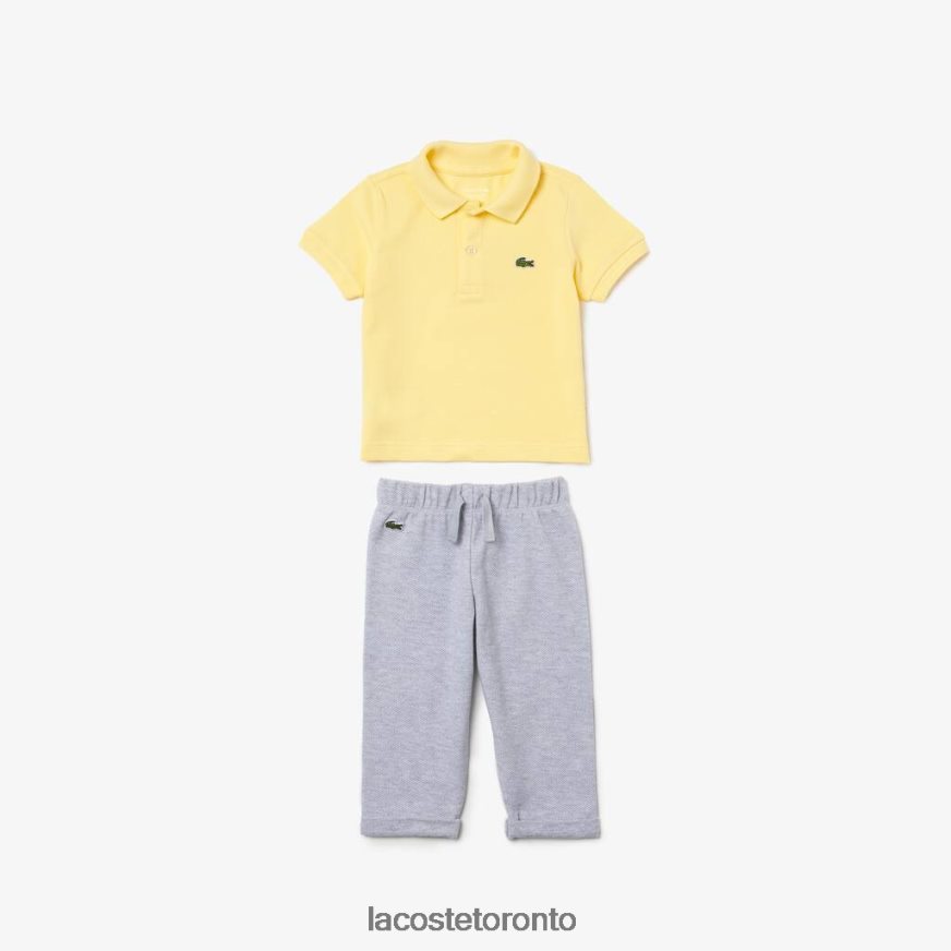 Clothing Lacoste Toy And Organic Cotton Pajamas Box Set Grey Chine/Yellow Kids Z60BPR2983