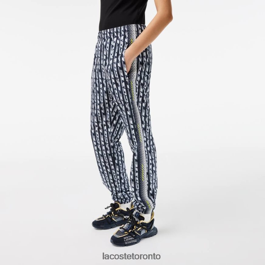 Clothing Lacoste Track Pants with Logo Print Black/Blue/White Women Z60BPR2395