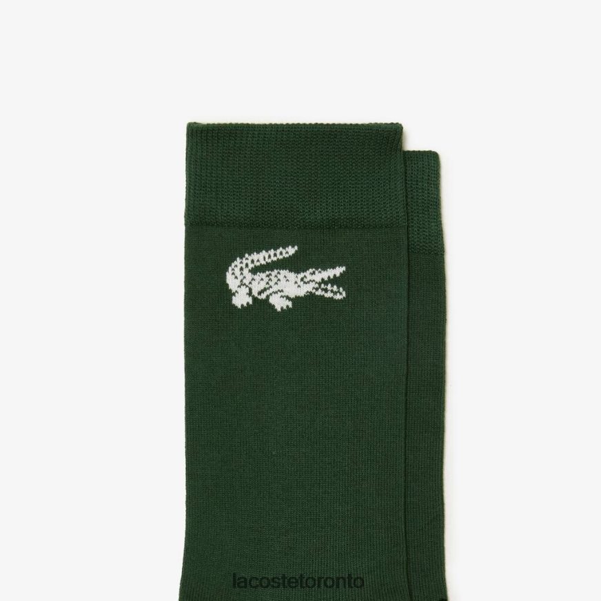 Clothing Lacoste Two-Pack French Made Organic Cotton Socks White/Green Unisex Z60BPR522