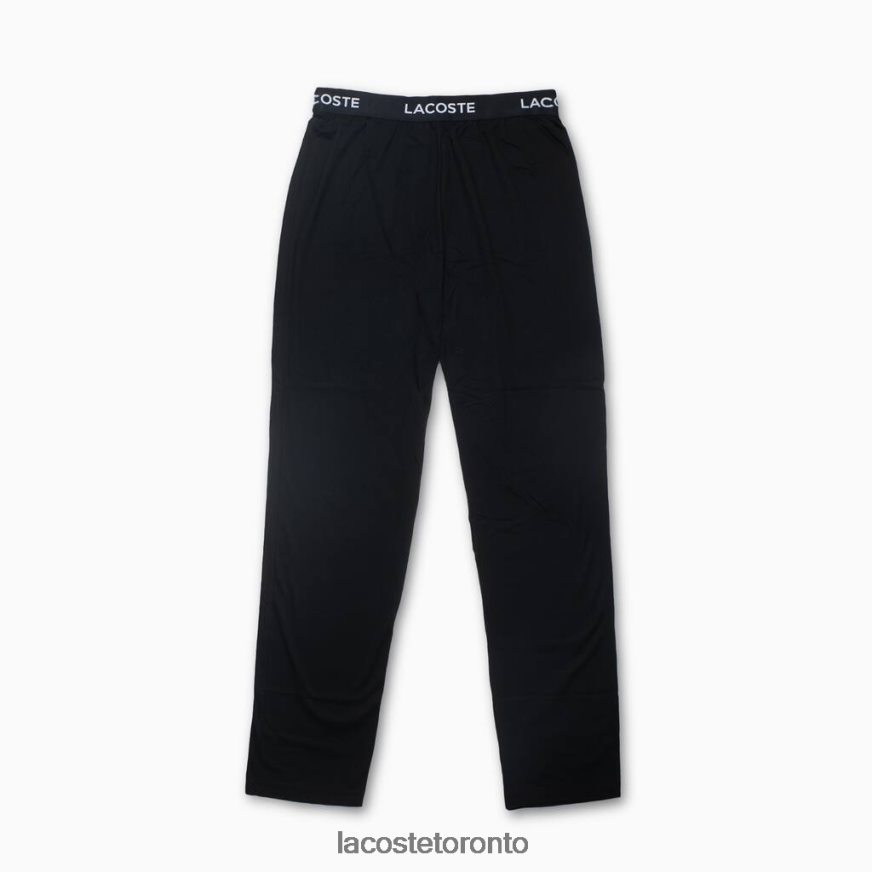 Clothing Lacoste Ultra-Soft Cotton Jersey Pajama Bottoms Black Men Z60BPR555