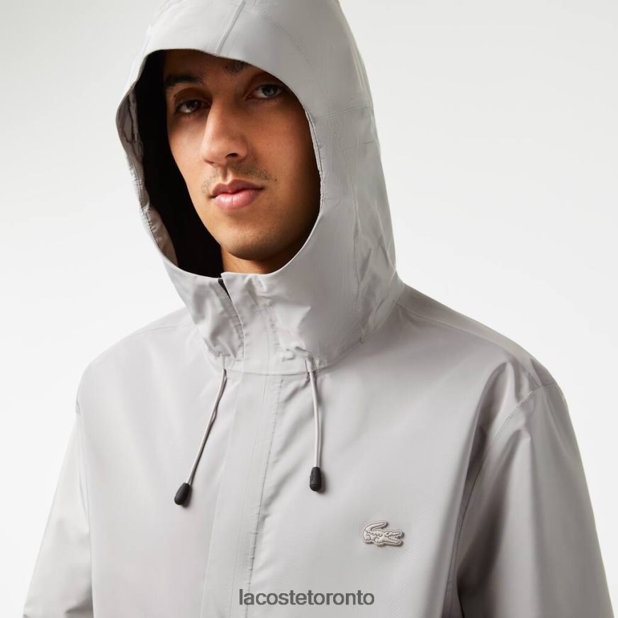 Clothing Lacoste Waterproof Short Track Jacket Grey Men Z60BPR387