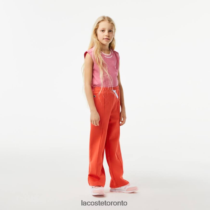 Clothing Lacoste Wide Leg Track Pants Orange Kids Z60BPR3059