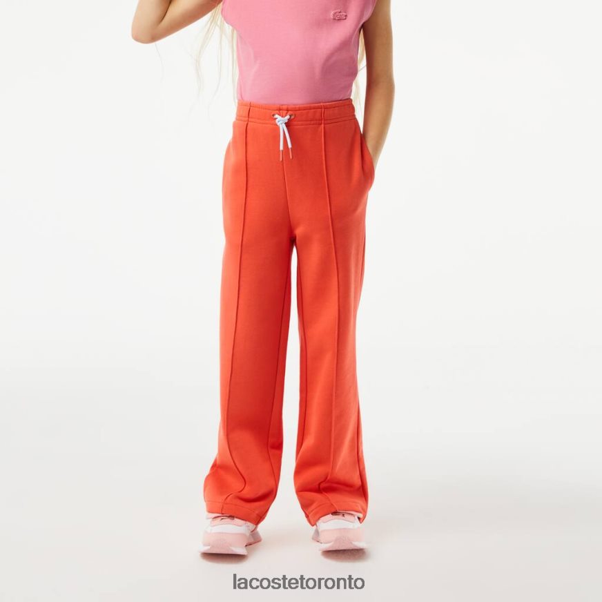 Clothing Lacoste Wide Leg Track Pants Orange Kids Z60BPR3059