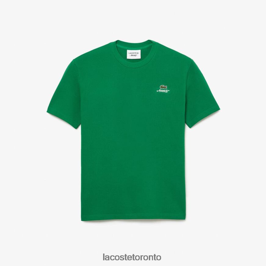 Clothing Lacoste x AWAKE NY Logo Cotton Pique T-shirt Green Unisex Z60BPR892