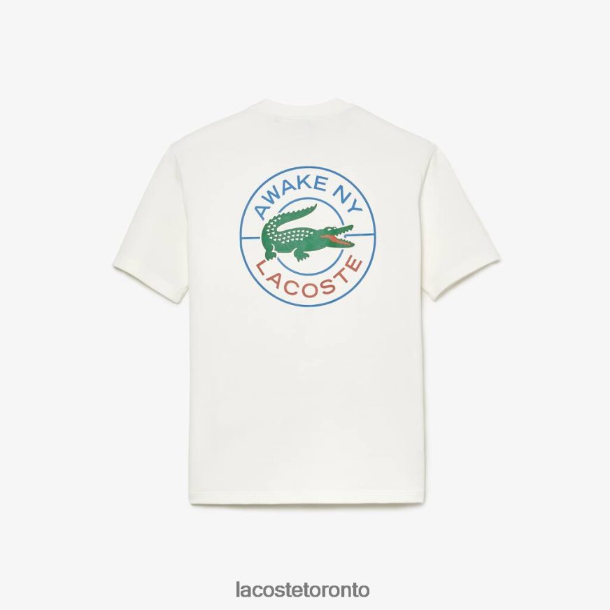 Clothing Lacoste x AWAKE NY Logo Cotton Pique T-shirt White Unisex Z60BPR893