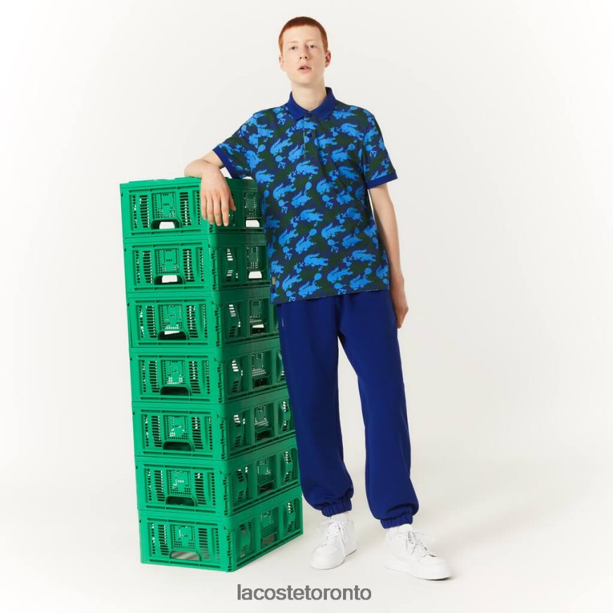 Clothing Lacoste x Minecraft Organic Cotton Fleece Jogging Pants Blue Unisex Z60BPR1174