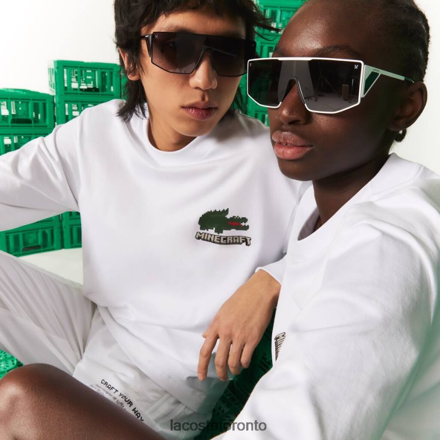 Clothing Lacoste x Minecraft Organic Cotton T-Shirt White Unisex Z60BPR939