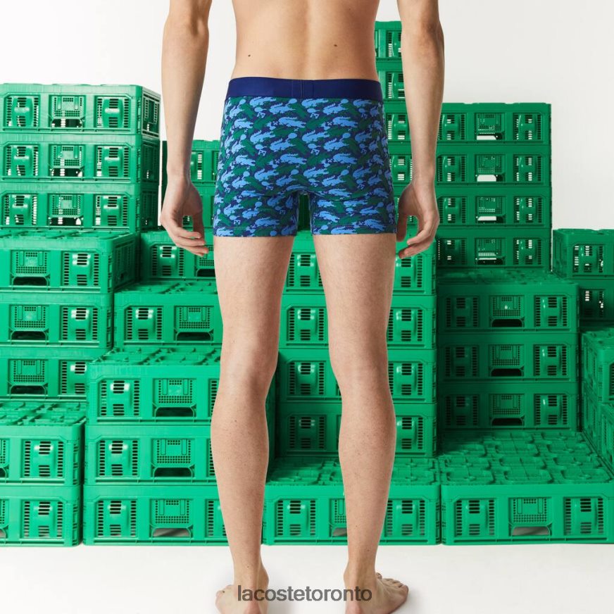 Clothing Lacoste x Minecraft Print Long Organic Cotton Boxer Briefs White Men Z60BPR1599