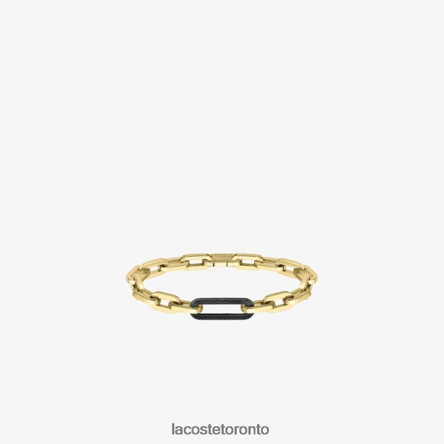 Jewelry Lacoste Ensemble Bracelet Yellow Gold And Black Unisex Z60BPR2196