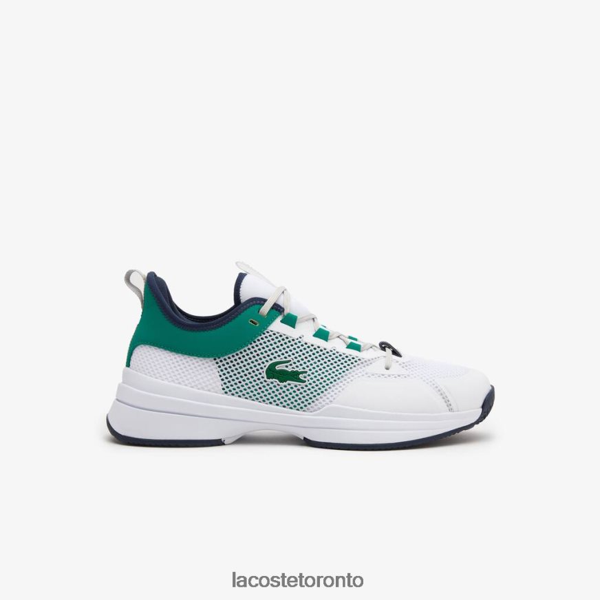 Shoes Lacoste AG-LT21 Textile Tennis Shoes White/Green Men Z60BPR1903