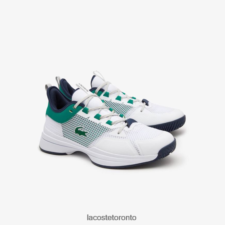 Shoes Lacoste AG-LT21 Textile Tennis Shoes White/Green Men Z60BPR1903