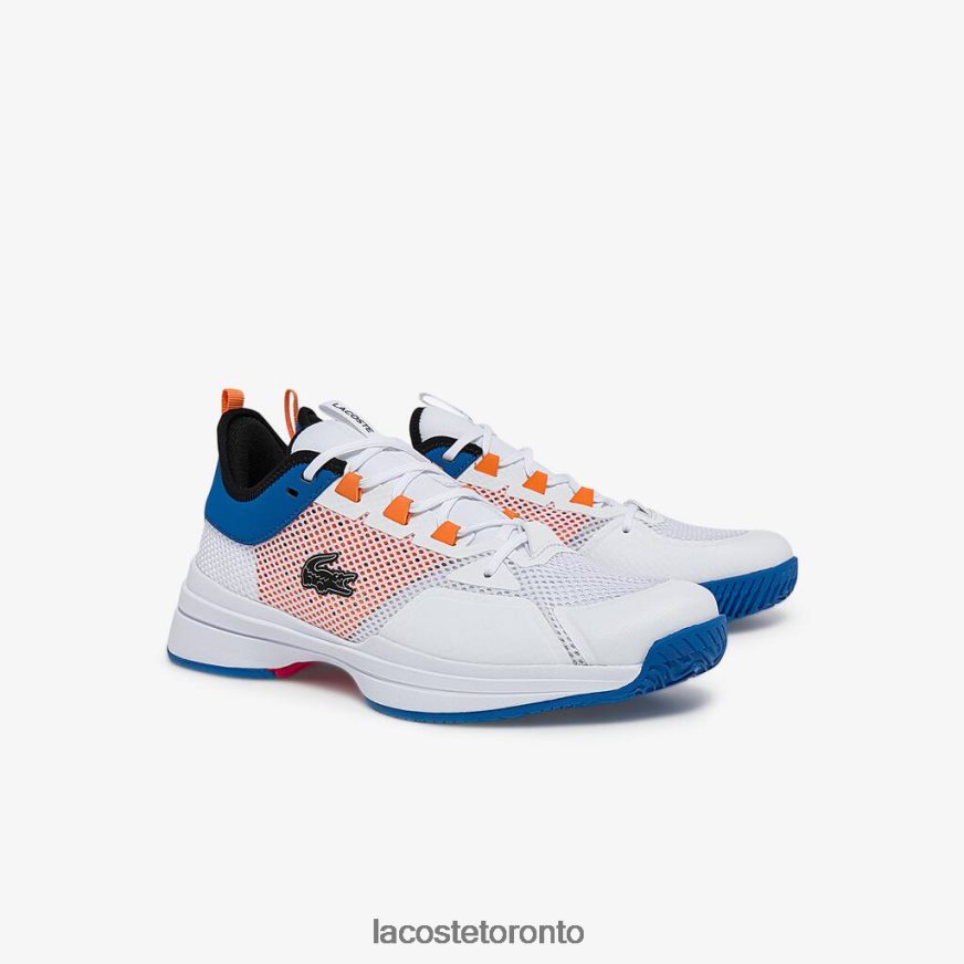 Shoes Lacoste AG-LT21 Textile and Synthetic Tennis Shoes White/Orange Men Z60BPR1866