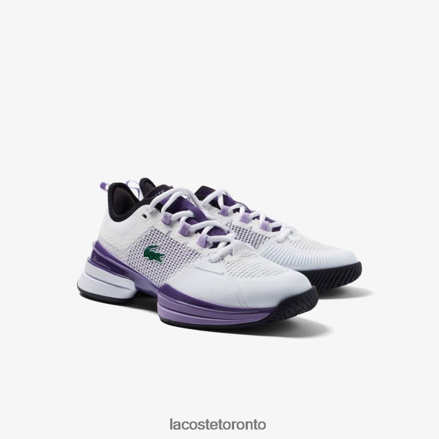 Shoes Lacoste AG-LT21 Ultra Textile Tennis Shoes White  Purple Women Z60BPR2756