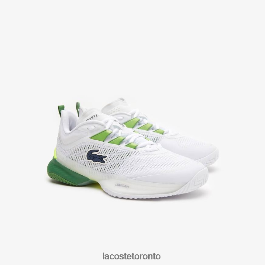 Shoes Lacoste AG-LT23 Ultra Textile Tennis Shoes White/Green Women Z60BPR2689