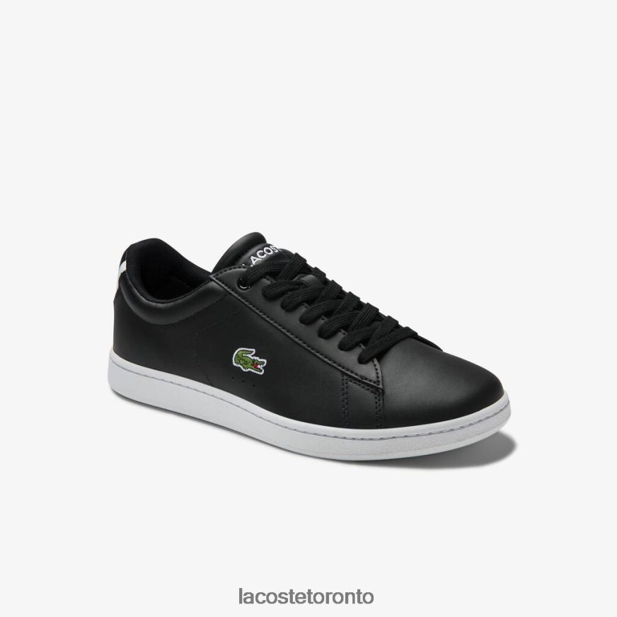 Shoes Lacoste Carnaby Evo Mesh-lined Leather Sneakers Black Women Z60BPR2717