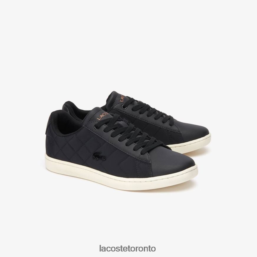 Shoes Lacoste Carnaby Evo Quilted Sneakers Black  Off White Women Z60BPR2737